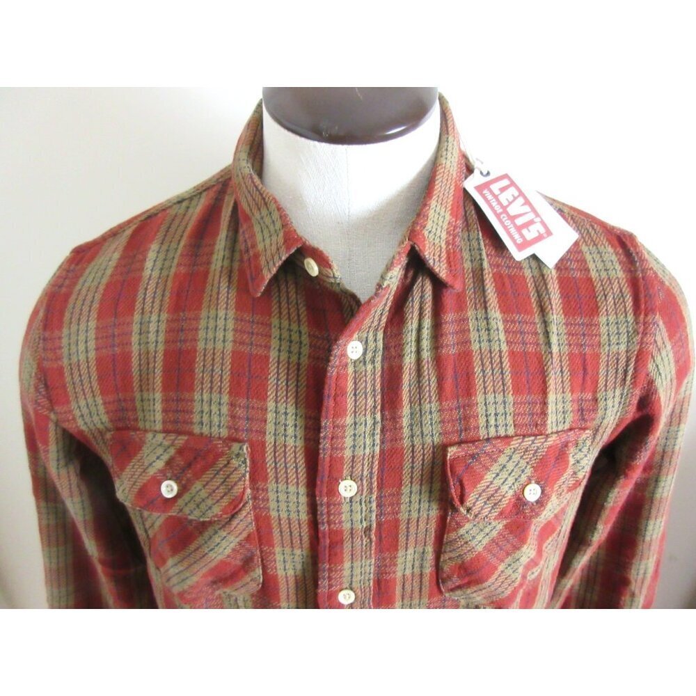 Levi's Strauss Men's Authentic Western Wear button Up Vintage Flannel Shirt NWT - Picture 6 of 10